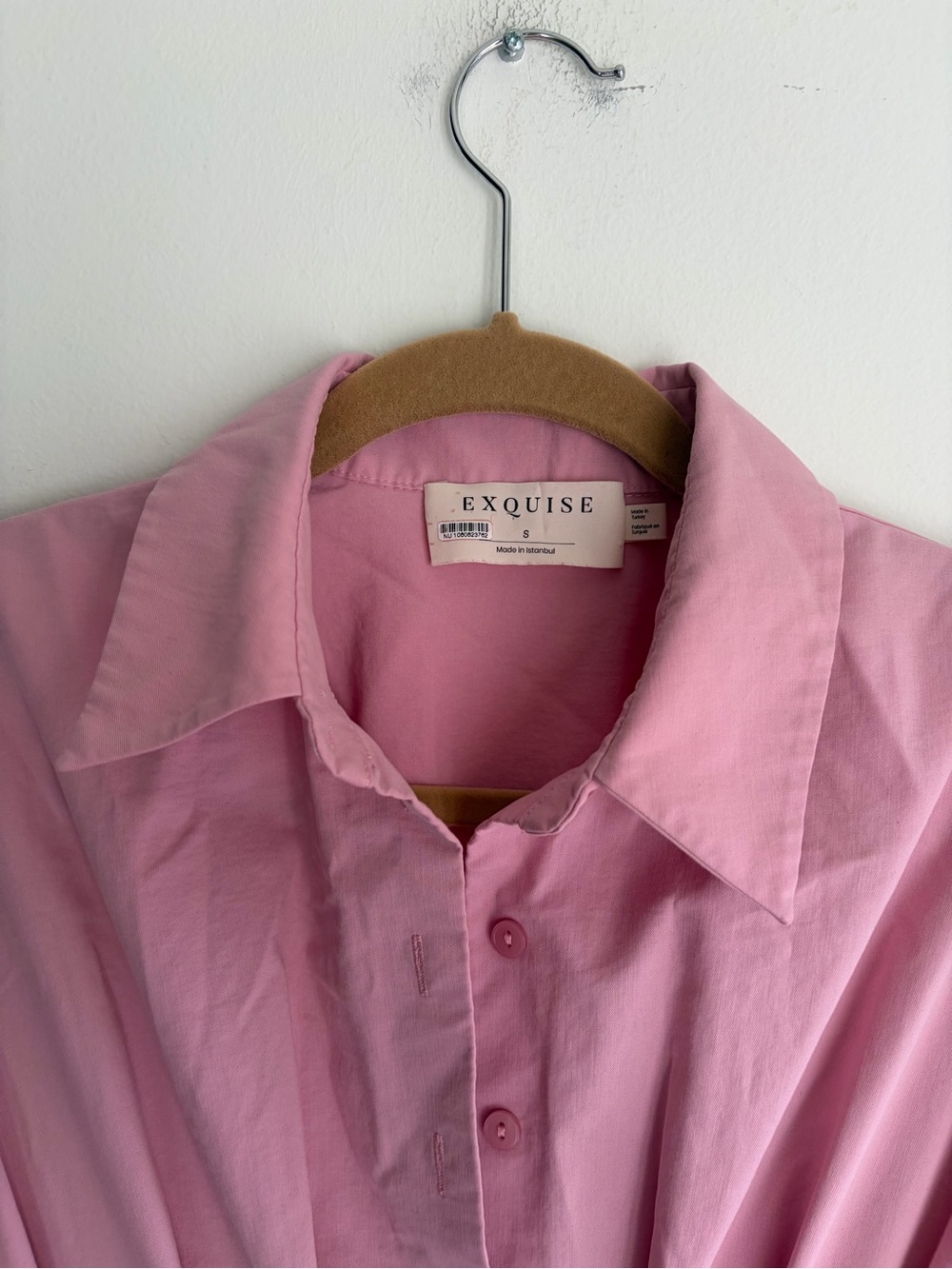 ANTHROPOLOGIE The Tobie Button-Front Pink Stripe Pleated Shirt Dress Size Small - Picture 5 of 8